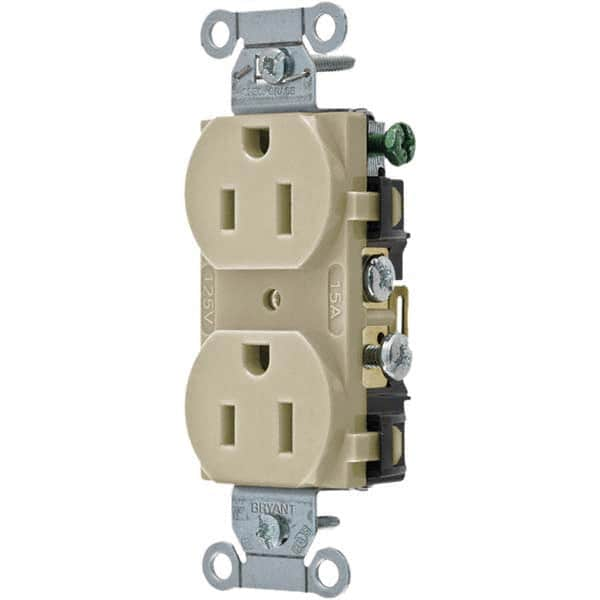 Bryant Electric - Straight Blade Receptacles Receptacle Type: Duplex Receptacle Grade: Commercial - Eagle Tool & Supply