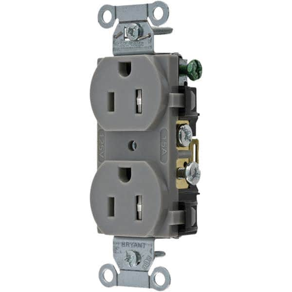 Bryant Electric - Straight Blade Receptacles Receptacle Type: Duplex Receptacle Grade: Commercial - Eagle Tool & Supply