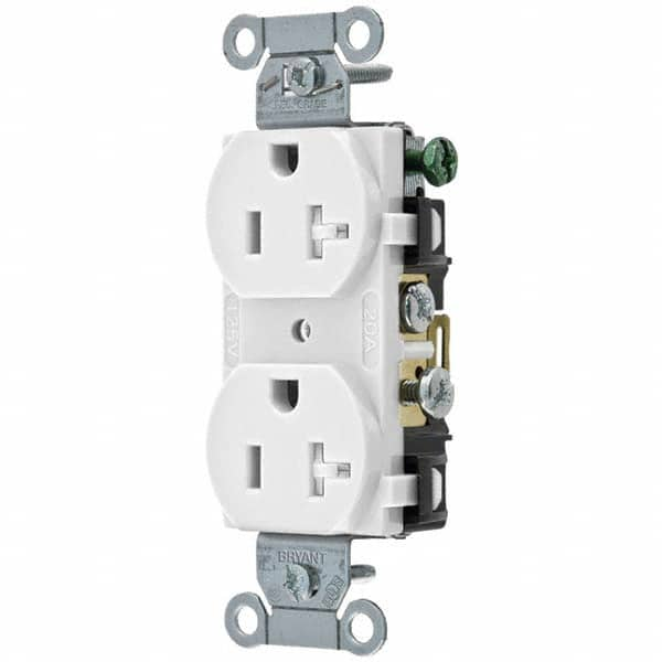 Bryant Electric - Straight Blade Receptacles Receptacle Type: Duplex Receptacle Grade: Commercial - Eagle Tool & Supply