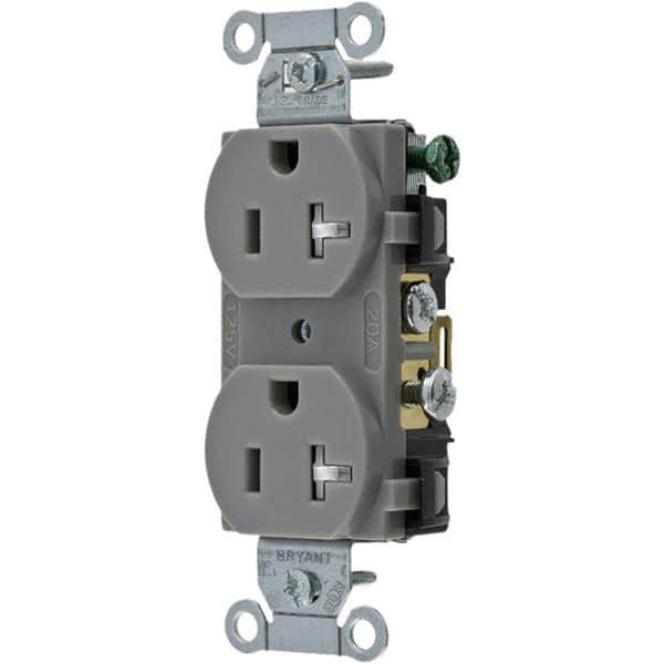 Bryant Electric - Straight Blade Receptacles Receptacle Type: Duplex Receptacle Grade: Commercial - Eagle Tool & Supply