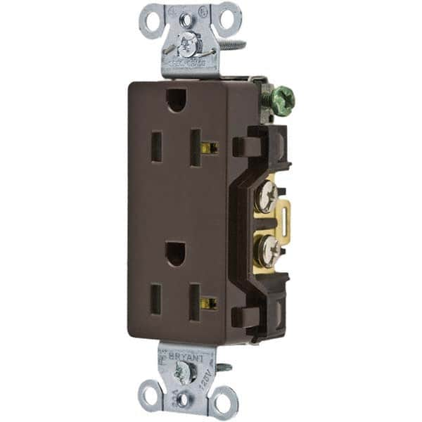 Bryant Electric - Straight Blade Receptacles Receptacle Type: Duplex Receptacle Grade: Commercial - Eagle Tool & Supply