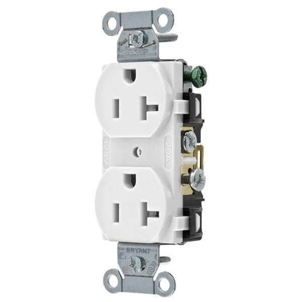 Bryant Electric - Straight Blade Receptacles Receptacle Type: Duplex Receptacle Grade: Commercial - Eagle Tool & Supply