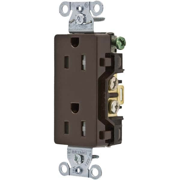 Bryant Electric - Straight Blade Receptacles Receptacle Type: Duplex Receptacle Grade: Commercial - Eagle Tool & Supply