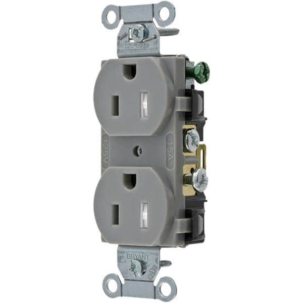 Bryant Electric - Straight Blade Receptacles Receptacle Type: Duplex Receptacle Grade: Commercial - Eagle Tool & Supply