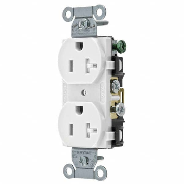 Bryant Electric - Straight Blade Receptacles Receptacle Type: Duplex Receptacle Grade: Commercial - Eagle Tool & Supply