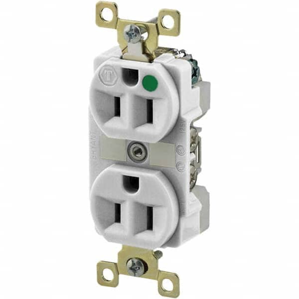 Bryant Electric - Straight Blade Receptacles Receptacle Type: Duplex Receptacle Grade: Hospital - Eagle Tool & Supply