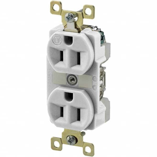 Bryant Electric - Straight Blade Receptacles Receptacle Type: Duplex Receptacle Grade: Industrial - Eagle Tool & Supply