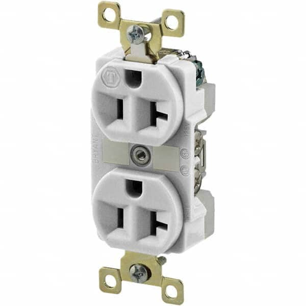 Bryant Electric - Straight Blade Receptacles Receptacle Type: Duplex Receptacle Grade: Industrial - Eagle Tool & Supply