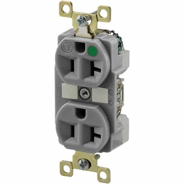 Bryant Electric - Straight Blade Receptacles Receptacle Type: Duplex Receptacle Grade: Hospital - Eagle Tool & Supply