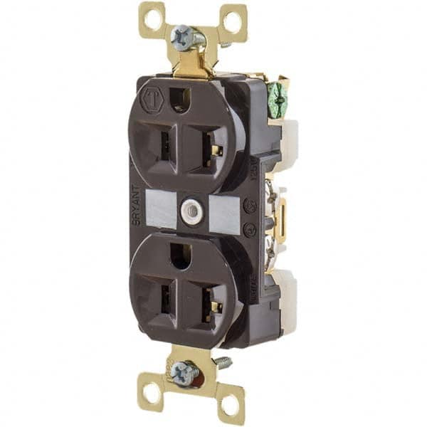 Bryant Electric - Straight Blade Receptacles Receptacle Type: Duplex Receptacle Grade: Industrial - Eagle Tool & Supply