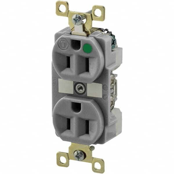 Bryant Electric - Straight Blade Receptacles Receptacle Type: Duplex Receptacle Grade: Hospital - Eagle Tool & Supply