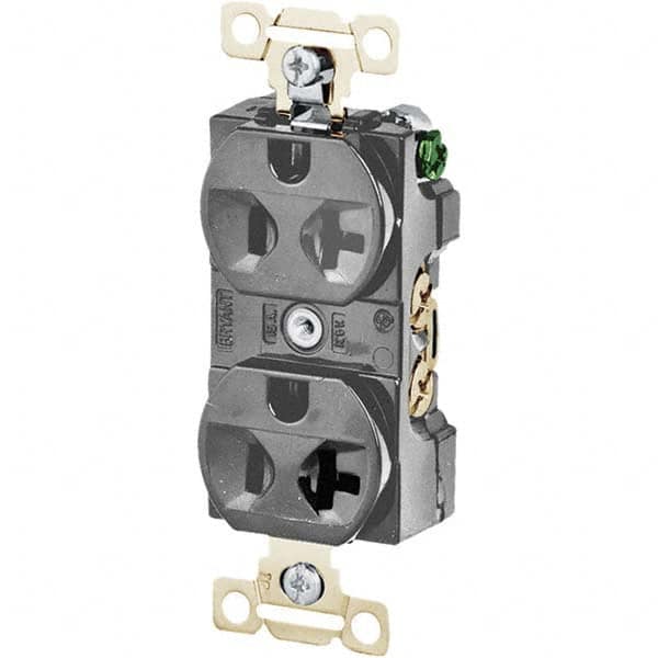 Bryant Electric - Straight Blade Receptacles Receptacle Type: Duplex Receptacle Grade: Industrial - Eagle Tool & Supply