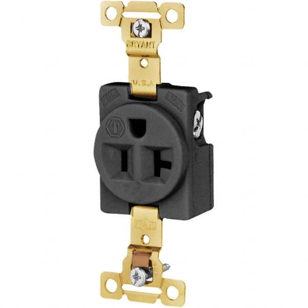 Bryant Electric - Straight Blade Receptacles Receptacle Type: Single Receptacle Grade: Industrial - Eagle Tool & Supply