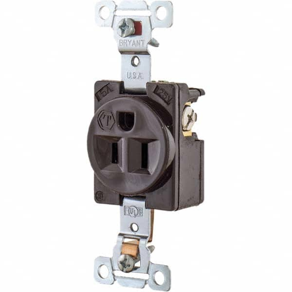 Bryant Electric - Straight Blade Receptacles Receptacle Type: Single Receptacle Grade: Industrial - Eagle Tool & Supply