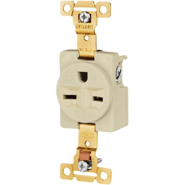 Bryant Electric - Straight Blade Receptacles Receptacle Type: Single Receptacle Grade: Industrial - Eagle Tool & Supply