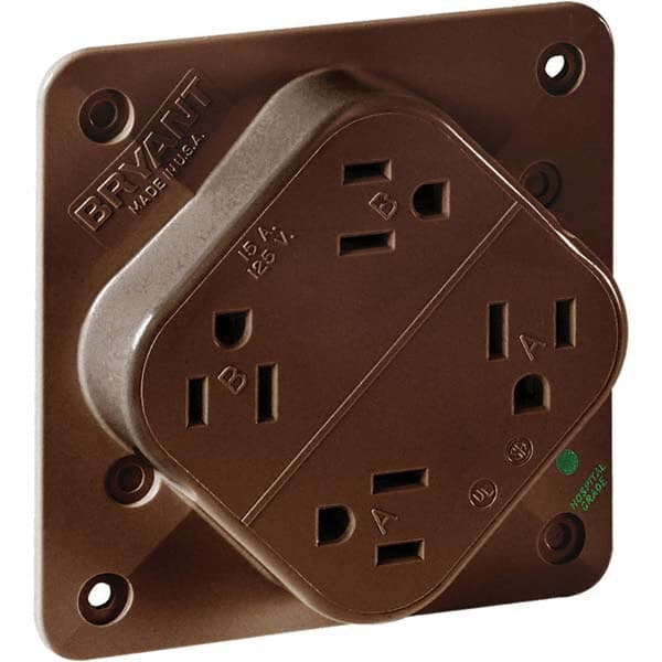 Bryant Electric - Straight Blade Receptacles Receptacle Type: Fourplex Receptacle Grade: Hospital - Eagle Tool & Supply