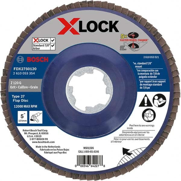 Bosch - Flap Discs Abrasive Type: Coated Flap Disc Type: Type 27 - Eagle Tool & Supply