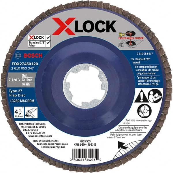 Bosch - Flap Discs Abrasive Type: Coated Flap Disc Type: Type 27 - Eagle Tool & Supply