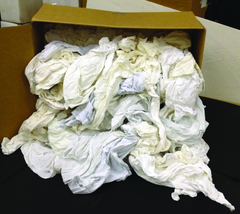 White T-Shirt Wiper - 50 lb Box - Eagle Tool & Supply