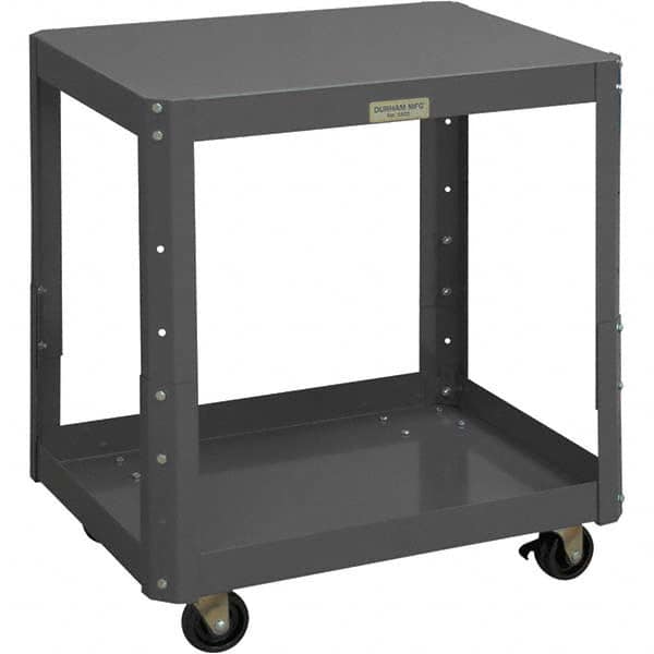 Durham - Stationary Work Benches, Tables Type: Machine Work Table Top Material: 16 Gauge Steel - Eagle Tool & Supply