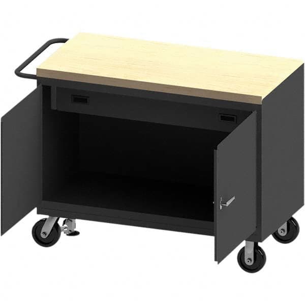 Durham - Mobile Work Benches Type: Cabinet Bench Length: 54-1/8 (Inch) - Eagle Tool & Supply