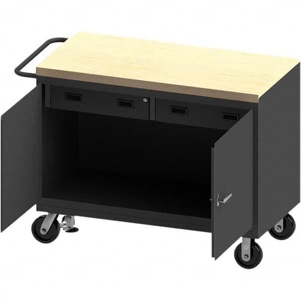 Durham - Mobile Work Benches Type: Cabinet Bench Length: 54-1/8 (Inch) - Eagle Tool & Supply