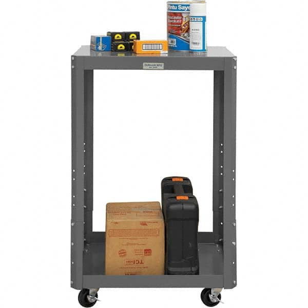 Durham - Stationary Work Benches, Tables Type: Machine Work Table Top Material: 16 Gauge Steel - Eagle Tool & Supply