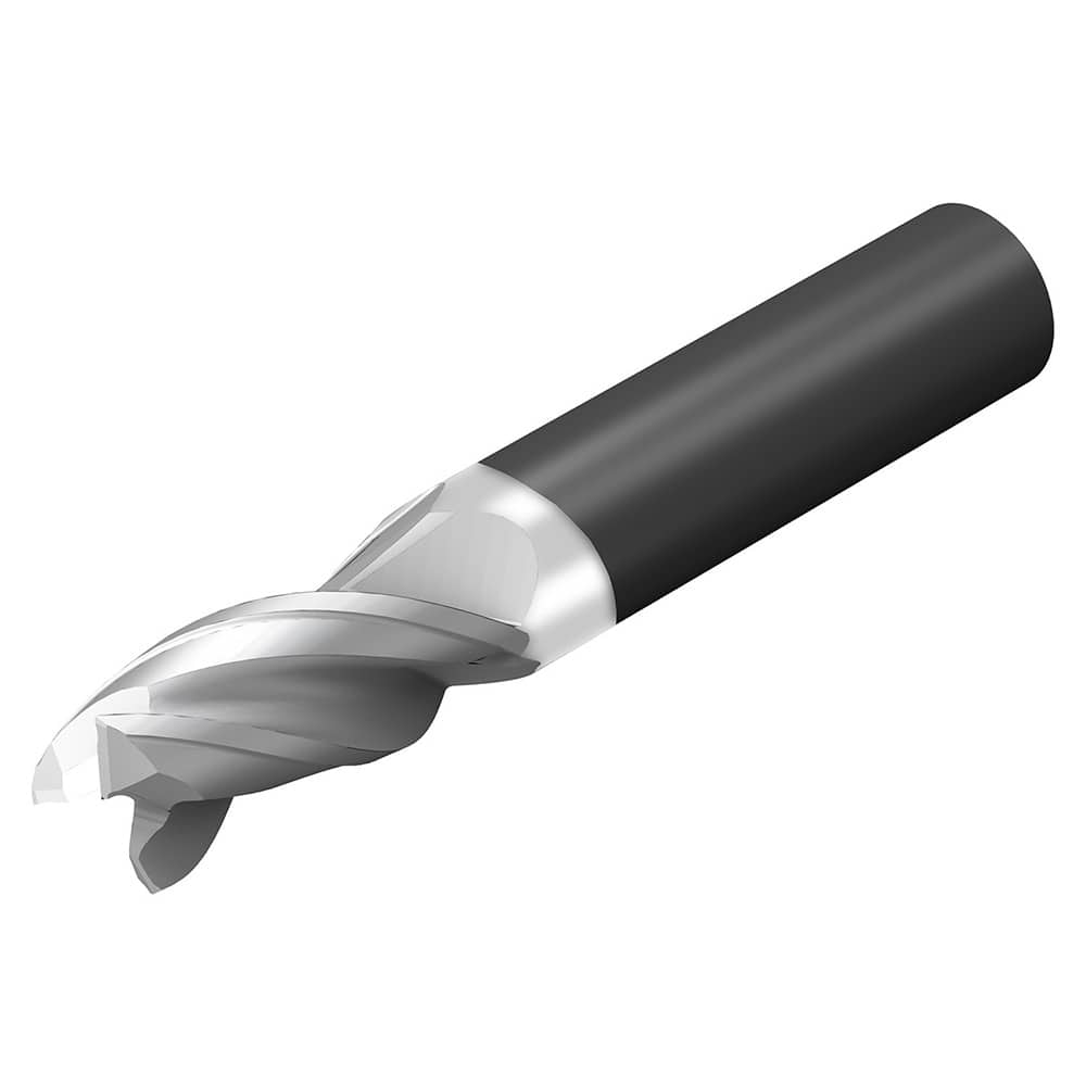 Sandvik Coromant - 3/4" Diam 3 Flute Solid Carbide 0.06" Corner Radius End Mill - Exact Industrial Supply