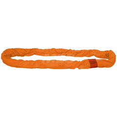 Sling: 1.56″ Wide, 19' Long, 10,000 lb Vertical, 8,000 lb Choker, 20,000 lb Basket, Dyneema & Nylon Orange