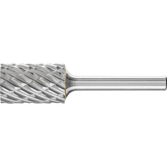 PFERD - SA-6, 5/8" Cut Diam, 1/4" Shank Diam, Carbide No End Cut Cylinder Burr - Exact Industrial Supply