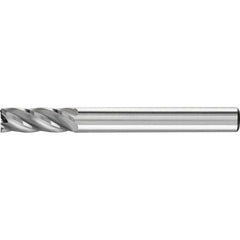 PFERD - SB-1, 1/4" Cut Diam, 1/4" Shank Diam, Carbide Aluma Cut End Cut Cylinder with End Cut Burr - Exact Industrial Supply