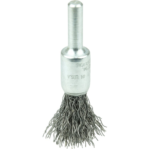 3/8″ Steel Fill Crimped Wire End Brush, .0118″ Steel Fill - Eagle Tool & Supply