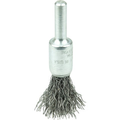 3/8″ Steel Fill Crimped Wire End Brush, .0118″ Steel Fill - Eagle Tool & Supply
