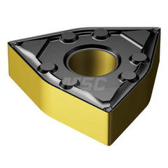 WNMG332-WF 4415 Carbide Turning Insert Al2O3/TiN/TiCN Finish, Neutral, 3/8″ Inscribed Circle, 0.0313″ Corner Radius, 3/16″ Thick, 80° Triangle
