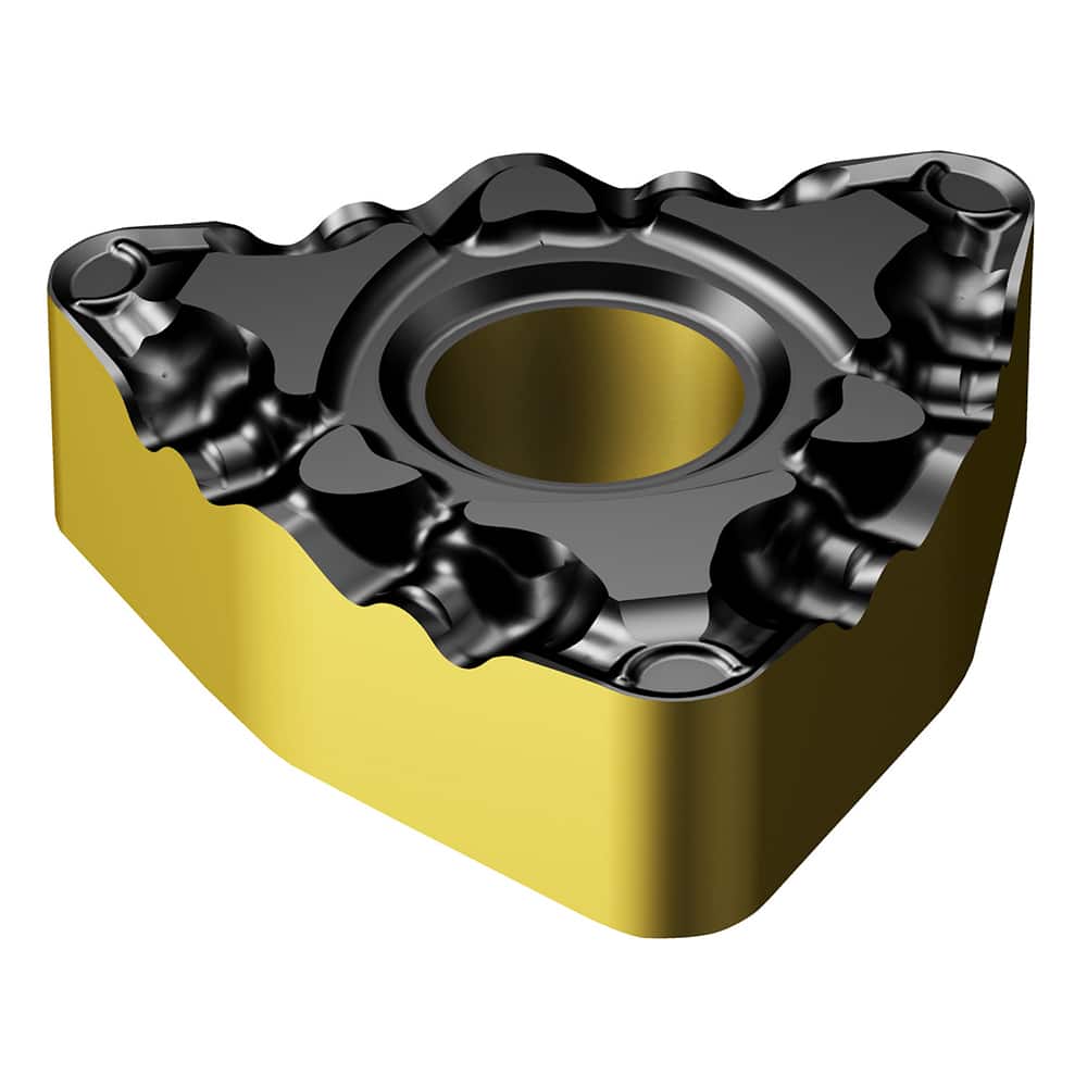 WNMG332-PF 4415 Carbide Turning Insert Al2O3/TiN/TiCN Finish, Neutral, 3/8″ Inscribed Circle, 0.0313″ Corner Radius, 3/16″ Thick, 80° Trigon