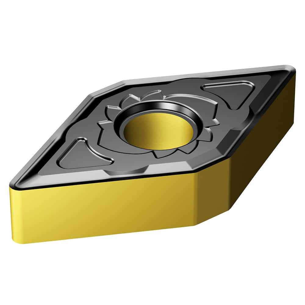 DNMG433-SM S205 Carbide Turning Insert Al2O3/TiN/TiCN Finish, Neutral, 1/2″ Inscribed Circle, 0.0469″ Corner Radius, 3/16″ Thick, 55° Square