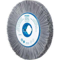 PFERD - Wheel Brushes; Outside Diameter (Inch): 12 ; Wire Type: Crimped; Round ; Fill Material: Nylon; Silicon Carbide ; Trim Length (Inch): 2-3/8 ; Filament Wire Diameter Range: 0.0300 & Above ; Maximum RPM: 1800.000 - Exact Industrial Supply