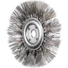 PFERD - Wheel Brushes; Outside Diameter (Inch): 7-1/2 ; Wire Type: Knotted ; Fill Material: Stainless Steel ; Trim Length (Inch): 2 ; Filament Wire Diameter Range: 0.0200-0.0299 ; Maximum RPM: 8000.000 - Exact Industrial Supply