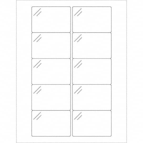 Tape Logic - Pack of (10), 100 Sheet 3" x 2" Crystal Clear Polyester Laser Labels - Eagle Tool & Supply