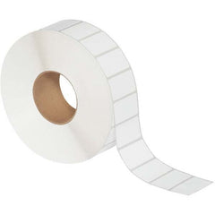 Value Collection - Pack of 4 Rolls, 5,087 Labels per Roll, 2-1/4" x 1-1/4" White Topcoated Facestock Thermal Labels - Eagle Tool & Supply