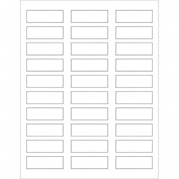 Tape Logic - Pack of (30), 100 Sheet 2-1/4" x 3/4" White Permanent Acrylic Laser Labels - Eagle Tool & Supply