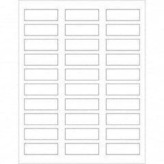 Tape Logic - Pack of (30), 100 Sheet 2-1/4" x 3/4" White Permanent Acrylic Laser Labels - Eagle Tool & Supply