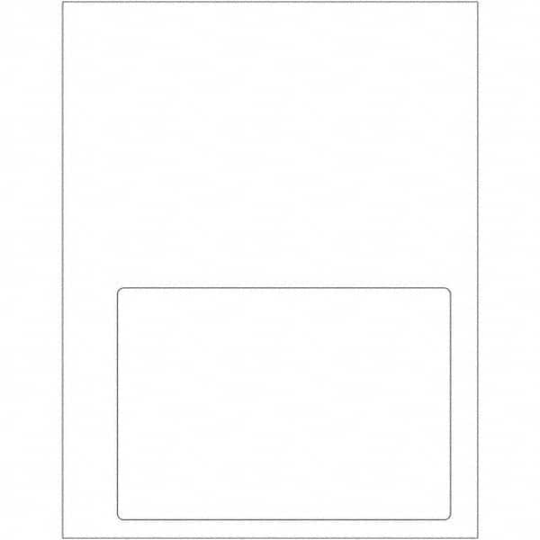 Tape Logic - Pack of (100), 1 Sheet 6-3/4" x 4-3/4" White Paper Laser Labels - Eagle Tool & Supply