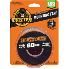 Gorilla Black Heavy Duty Mounting Tape XL 120″ - Eagle Tool & Supply