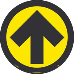 NMC - Adhesive Backed Floor Signs Message Type: COVID-19 Graphic Type: Arrow - Eagle Tool & Supply