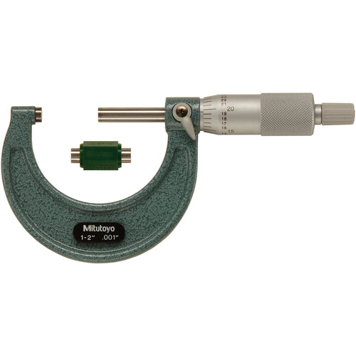 1″-2″ Measuring Range-0.001″ Graduation - Ratchet Thimble - Carbide Face - Outside Micrometer - Eagle Tool & Supply