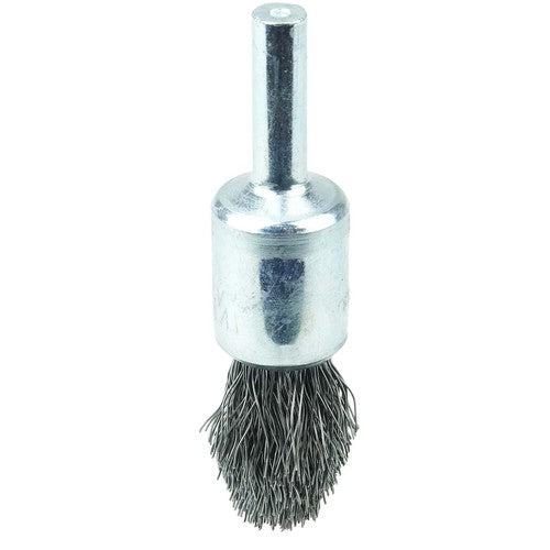 1/2″ Controlled Flare Crimped Wire End Brush, .0104″ Steel Fill - Eagle Tool & Supply