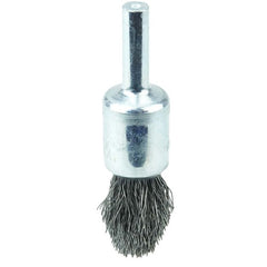 1/2″ Controlled Flare Crimped Wire End Brush, .0104″ Steel Fill - Eagle Tool & Supply
