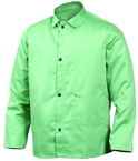 2X-Large - Green Flame Retardant 9 oz Cotton Jackets -- Jackets are 30" long - Eagle Tool & Supply