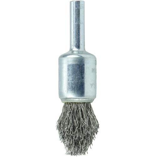 1/2″ Controlled Flare Crimped Wire End Brush, .0104″ Stainless Steel Fill - Eagle Tool & Supply